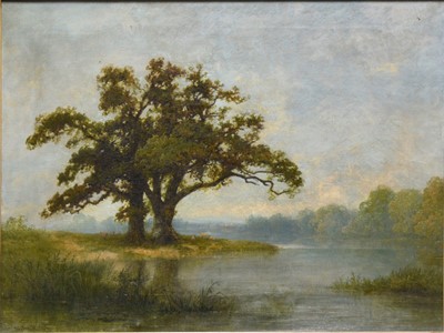 Lot 402 - Sydney Herbert, Summer - Tree by lakeside