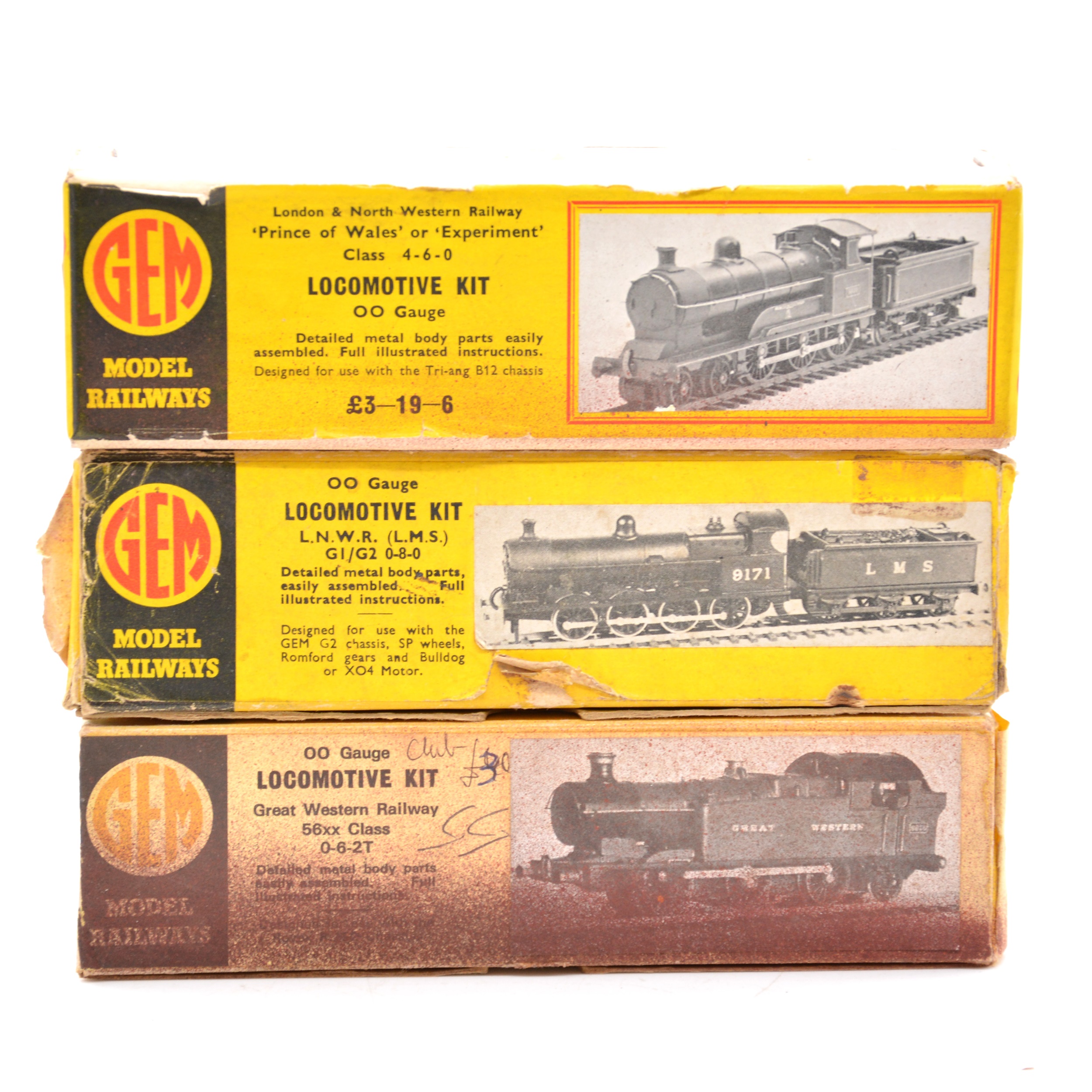 Lot 76 GEM OO gauge model kits, three