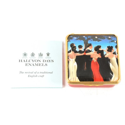 Lot 76 - Halcyon Days, after Jack Vettriano, The Waltzers enamel box.