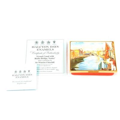 Lot 77 - Halcyon Days, Grand Canal with Rialto Bridge, Venice, after Sir Winston Churchill.