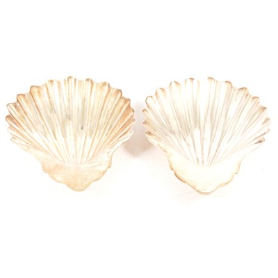 Lot 146 - Pair of Georgian silver scallop butter dishes, Charles Aldridge and Henry Green, London 1772