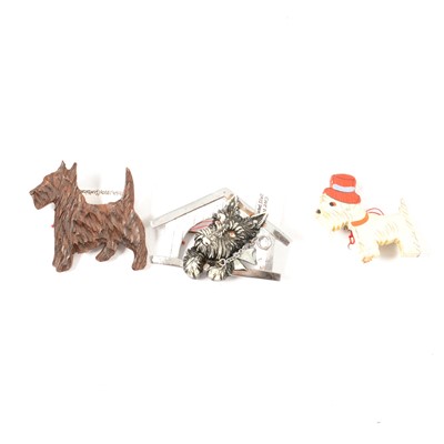 Lot 399 - Twenty-four vintage Scottie Dog and Terrier brooches and pins, various materials.