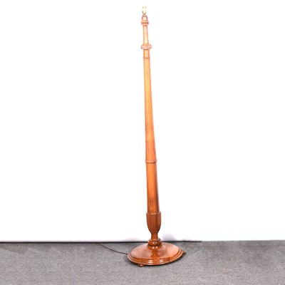 Lot 380 - Walnut standard lamp