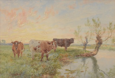 Lot 207 - Charles Collins, Evening in the Meadows