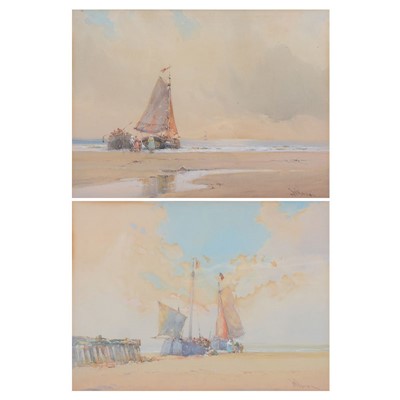 Lot 202 - Williams Knox, Dutch Fishing Boats, and Off with the Tide