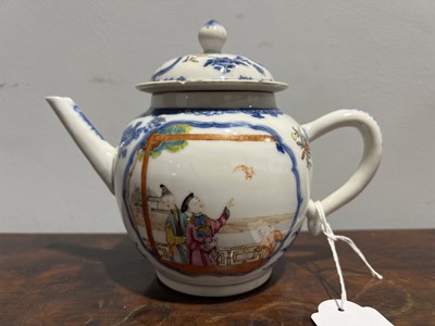 Lot 113 - Two Chinese teapots and a celadon lion