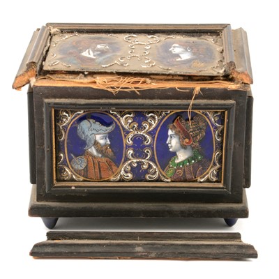 Lot 154 - Renaissance style ebonised casket