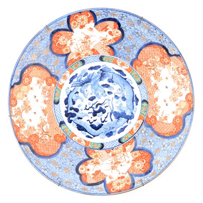 Lot 123 - Large Imari porcelain charger