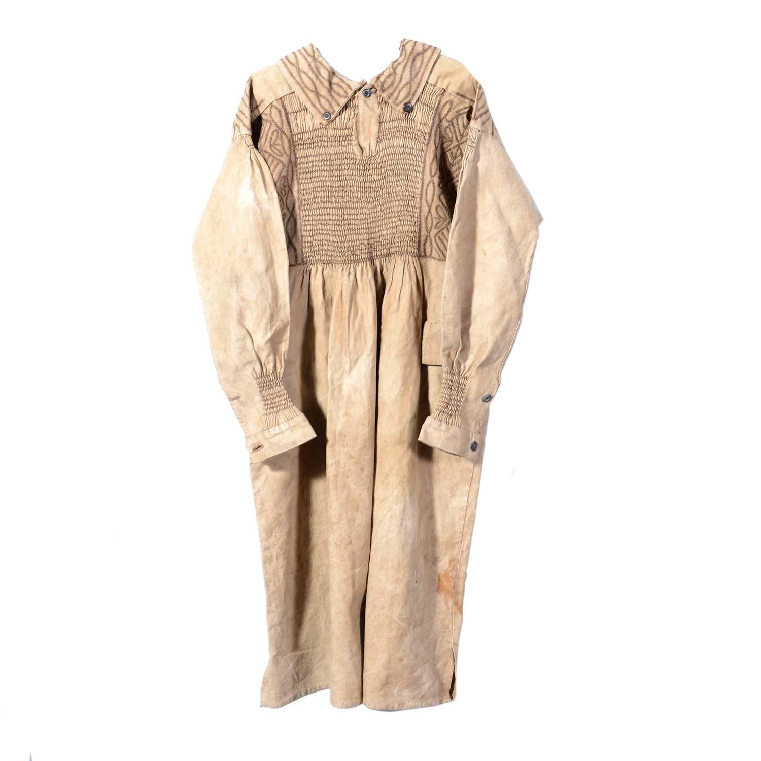 Lot 167 - Victorian shepherd's heavy linen smock