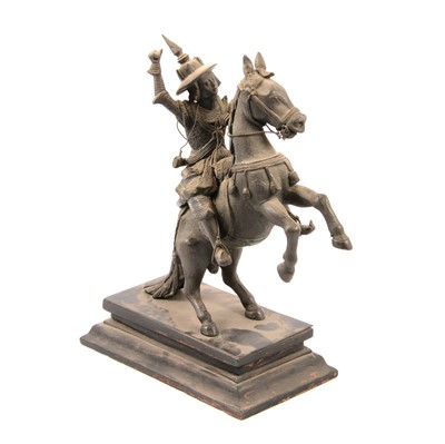 Lot 171 - Bronze equestrian figure of a Chinese Warrior