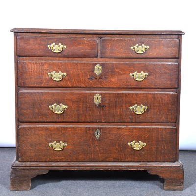 Lot 228 - George III oak chest of drawers