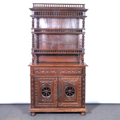 Lot 223 - Normandy carved oak dresser