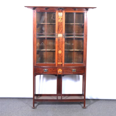 Lot 238 - Scottish Art Nouveau inlaid mahogany display cabinet