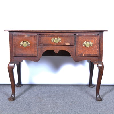 Lot 458 - George III oak lowboy of large size