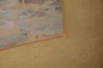Lot 209 - K Thomas after Antoine Blanchard, Parisian Street scene