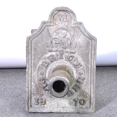 Lot 250 - Victorian lead hopper-overflow