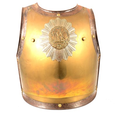 Lot 23 - French Second Empire Officer’s brass covered breast and backplate