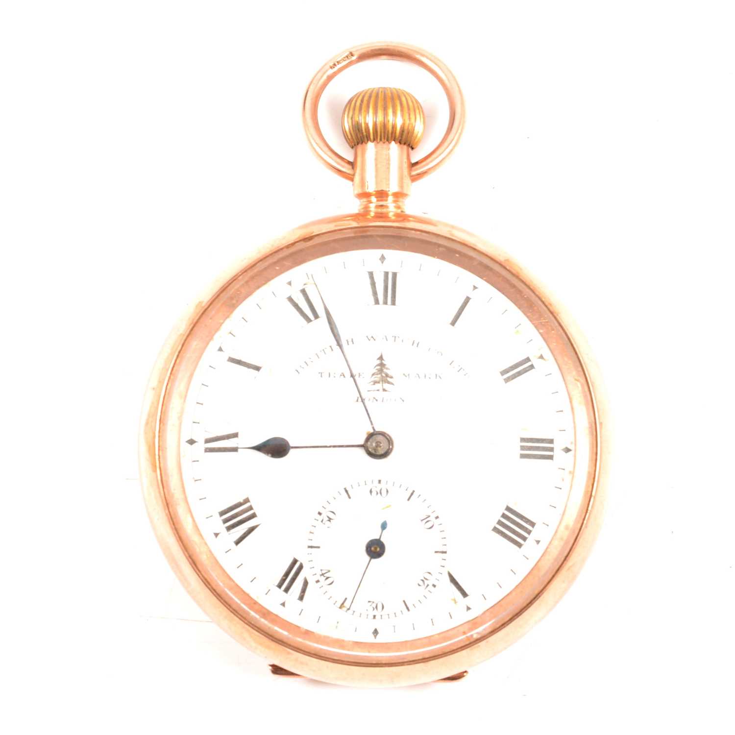 Lot 320 - British Watch Co Ltd - a 9 carat yellow gold open face pocket watch