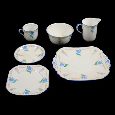 Lot 82 - Shelley bone china part teaset, Tulip design.