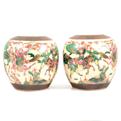 Lot 14 - Pair of Chinese porcelain ginger jars