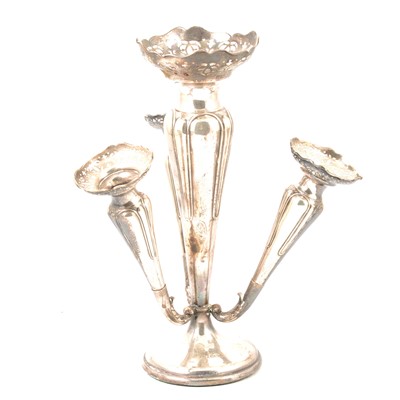 Lot 328 - A silver flour flute epergne centrepiece, Sheffield 1912.