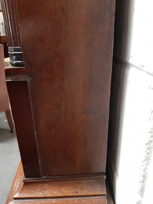 Lot 355 - Oak and mahogany longcase clock, signed Parker Daventry