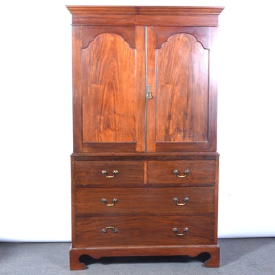 Lot 452 - Victorian mahogany linen press