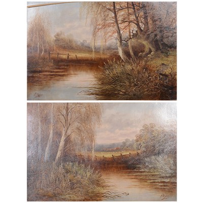 Lot 416 - H Taylor, Woodland scenes, a pair