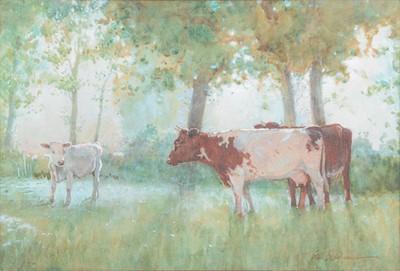 Lot 271 - George Scholefield Dixon, Cattle in woodland