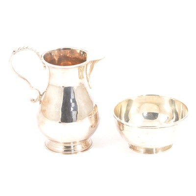 Lot 234 - Britannia silver milk jug by Crichton Brothers, London 1910 and a similar sugar bowl