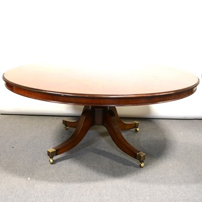 Lot 760 - Large rosewood dining table, 20th Century