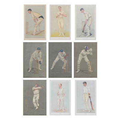Lot 311 - Five Spy Cricketers prints, and four other prints after Chevallier Tayler
