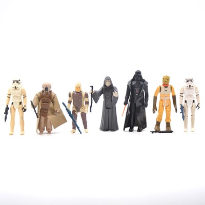 Lot 1275 - Seven Star Wars figures by Palitoy / Kenner.