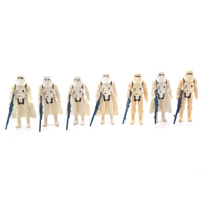 Lot 1293 - Seven Star Wars Imperial Stormtrooper (Hoth Battle Gear) figures by Palitoy / Kenner