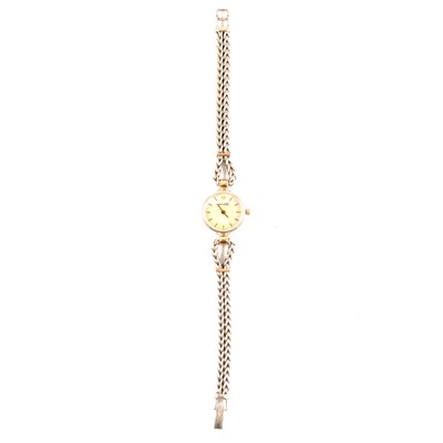 Lot 376 - Accurist - a lady's 9 carat white gold watch.