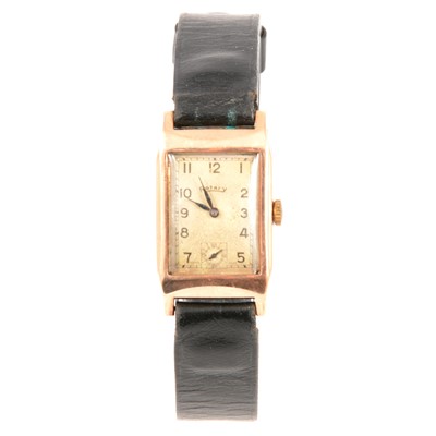 Lot 393 - Rotary - a 9 carat gold wristwatch, 1940s.