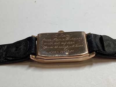 Lot 393 - Rotary - a 9 carat gold wristwatch, 1940s.