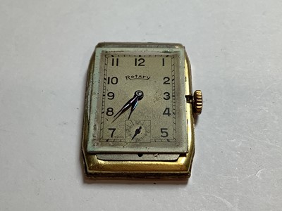 Lot 393 - Rotary - a 9 carat gold wristwatch, 1940s.
