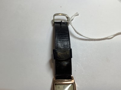Lot 393 - Rotary - a 9 carat gold wristwatch, 1940s.