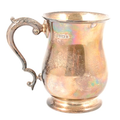 Lot 327 - Silver tankard, Barker Ellis Silver Co, Birmingham 1965.