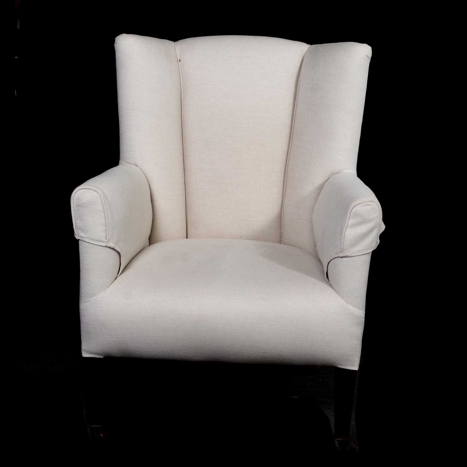 Lot 451 Edwardian wingback easy chair