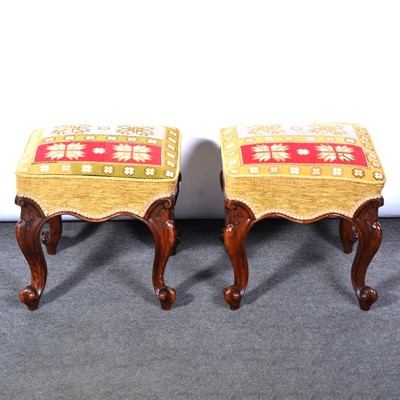 Lot 418 - Pair of Victorian stools