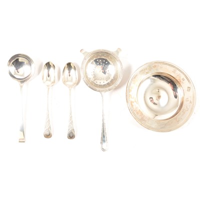 Lot 339 - Silver Armada dish, William Comyns & Sons Ltd, London 1966, and other silver and plated wares.