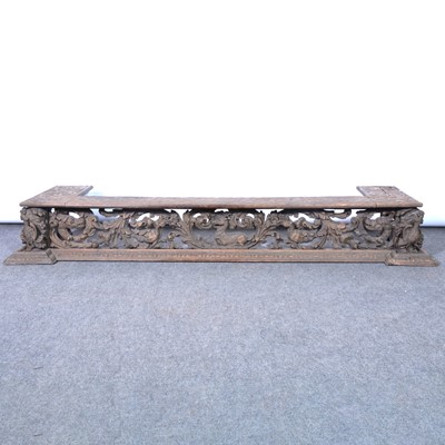 Lot 216 - Baronial style carved oak curb