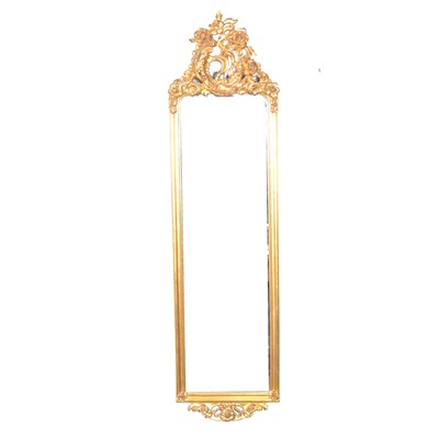 Lot 591 - Modern gilt framed hall mirror