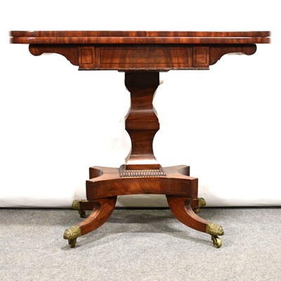 Lot 494 - Regency mahogany card table