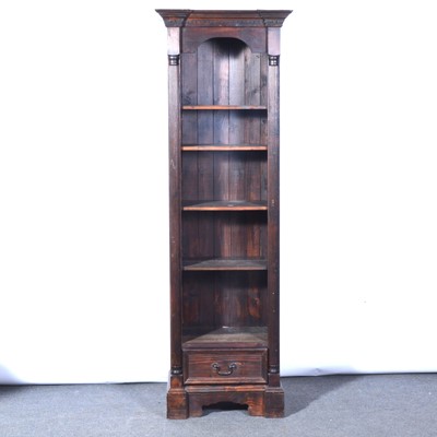 Lot 456 - Modern stained pine open bookcase