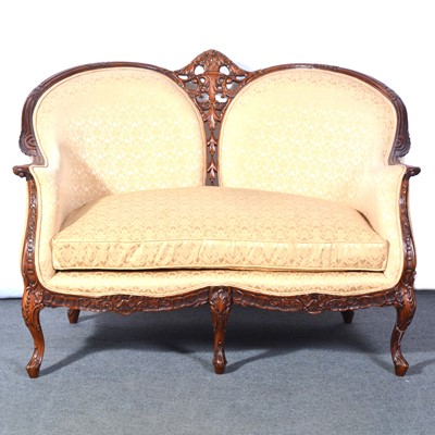 Lot 556 - French walnut small sofa