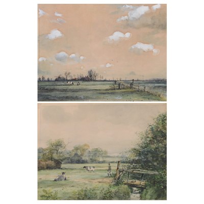 Lot 259 - Cecil J Thornton, Two Leicestershire landscapes