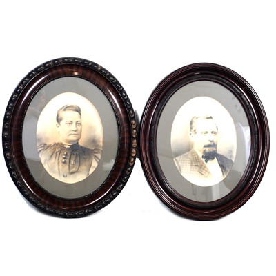 Lot 441 - Two 19th century oval wooden frames